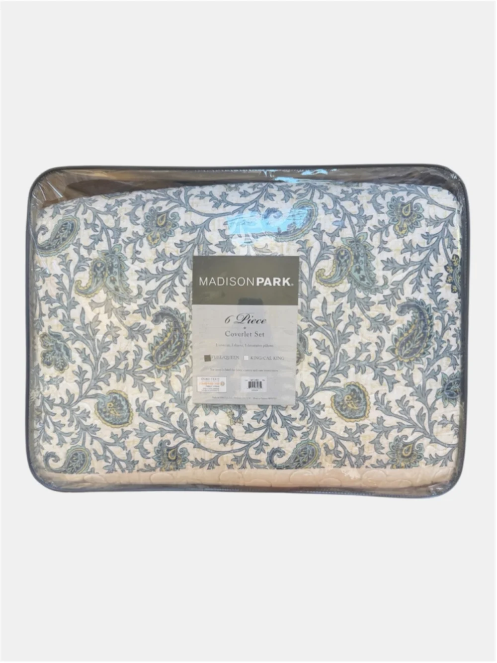 Madison Park Dawn 6pc Coverlet Set Cotton Percale Full/Queen
